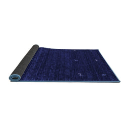 Sideview of Abstract Blue Contemporary Rug, con948blu