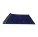 Sideview of Abstract Blue Contemporary Rug, con948blu