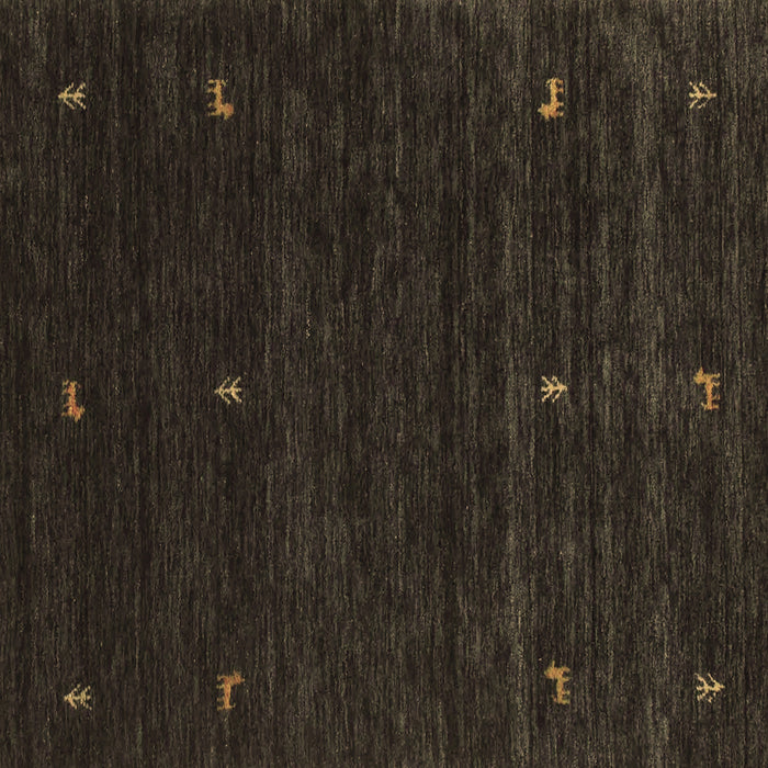 Square Abstract Brown Contemporary Rug, con948brn