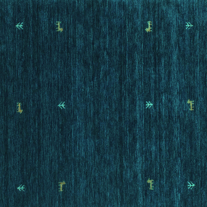 Square Abstract Turquoise Contemporary Rug, con948turq