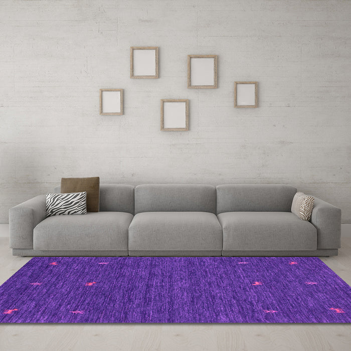 Machine Washable Abstract Pink Contemporary Rug in a Living Room, wshcon949pnk