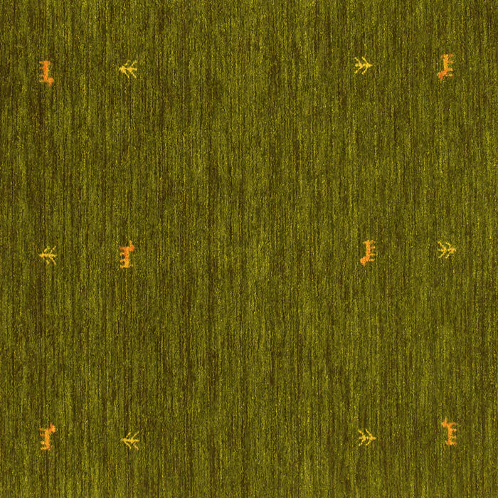 Square Abstract Yellow Contemporary Rug, con949yw