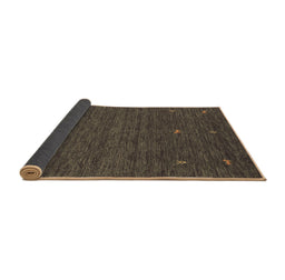 Sideview of Abstract Brown Contemporary Rug, con949brn