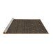 Sideview of Machine Washable Abstract Brown Contemporary Rug, wshcon949brn