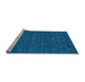 Sideview of Machine Washable Abstract Light Blue Contemporary Rug, wshcon949lblu