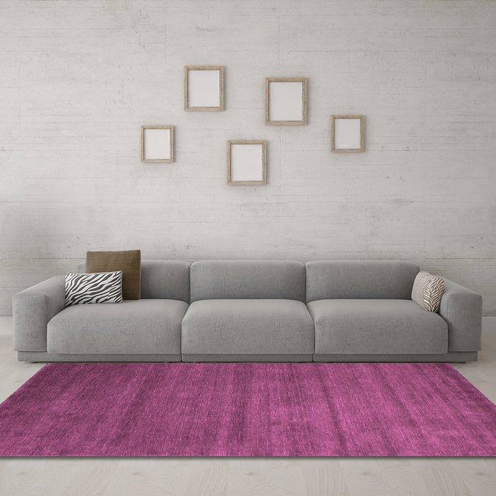 Machine Washable Abstract Pink Contemporary Rug in a Living Room, wshcon94pnk