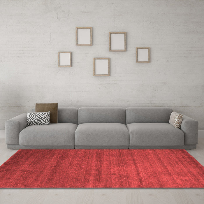 Contemporary Red Washable Rugs