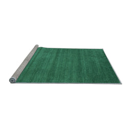 Sideview of Machine Washable Abstract Light Blue Contemporary Rug, wshcon94lblu