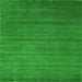 Serging Thickness of Abstract Green Contemporary Rug, con94grn