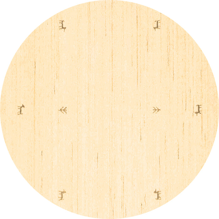 Round Solid Brown Modern Rug, con950brn