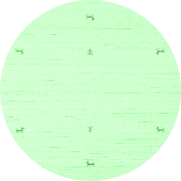 Round Solid Emerald Green Modern Rug, con950emgrn