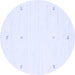 Round Solid Blue Modern Rug, con950blu