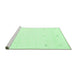 Sideview of Machine Washable Solid Emerald Green Modern Area Rugs, wshcon950emgrn