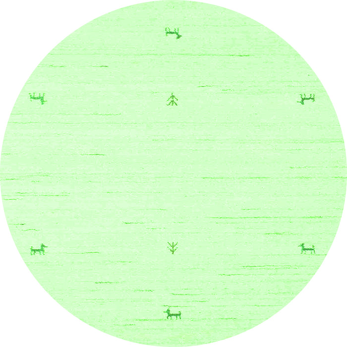 Machine Washable Solid Green Modern Area Rugs, wshcon950grn