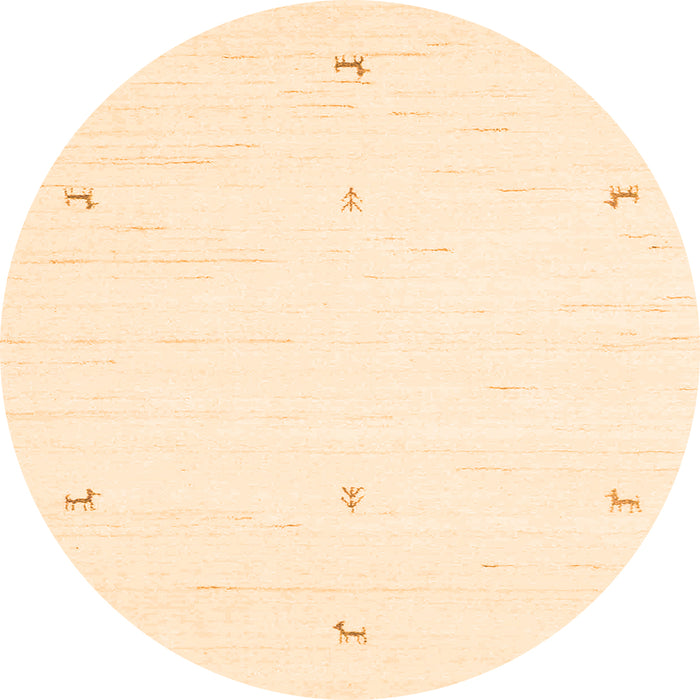 Square Solid Orange Modern Rug, con950org