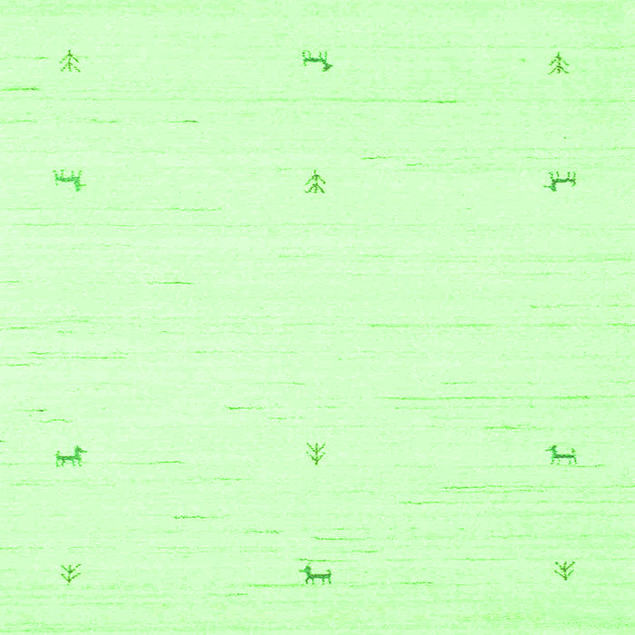 Serging Thickness of Solid Green Modern Rug, con950grn