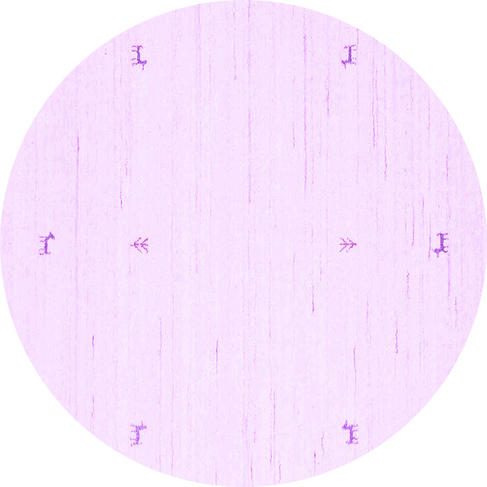 Round Solid Purple Modern Rug, con950pur