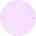 Round Solid Purple Modern Rug, con950pur