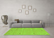 Machine Washable Abstract Green Contemporary Area Rugs in a Living Room,, wshcon951grn