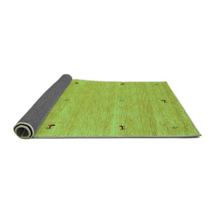 Sideview of Abstract Turquoise Contemporary Rug, con951turq