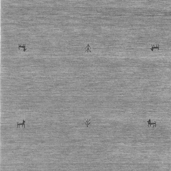 Serging Thickness of Machine Washable Abstract Gray Contemporary Rug, wshcon951gry