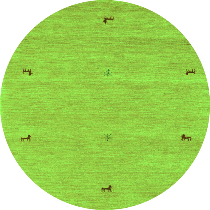 Machine Washable Abstract Green Contemporary Area Rugs, wshcon951grn