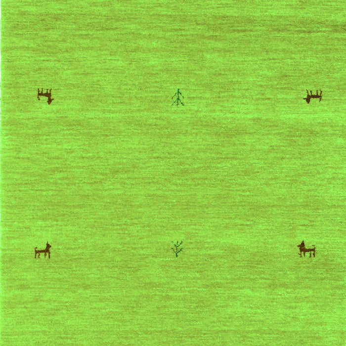 Abstract Green Contemporary Rug, con951grn