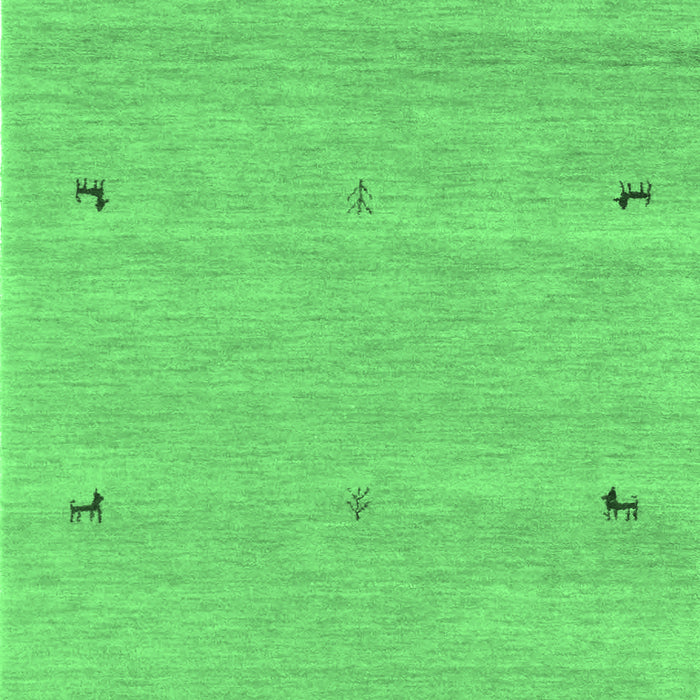 Machine Washable Abstract Emerald Green Contemporary Area Rugs, wshcon951emgrn