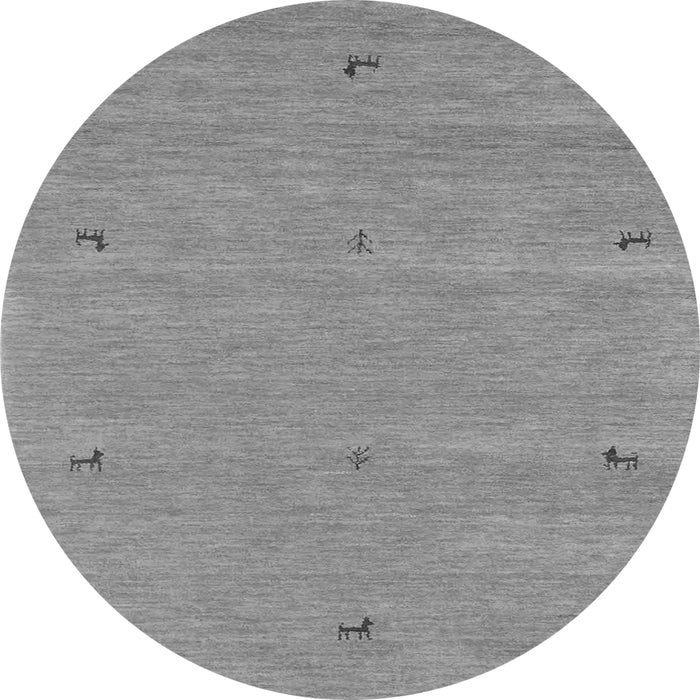 Square Abstract Gray Contemporary Rug, con951gry
