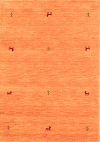 Abstract Orange Contemporary Rug, con951org