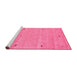 Sideview of Machine Washable Abstract Pink Contemporary Rug, wshcon951pnk