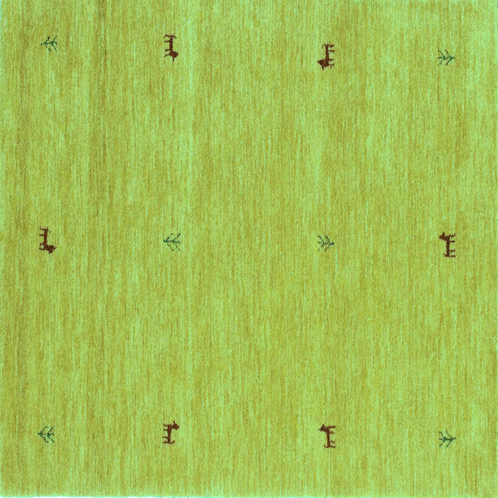 Square Machine Washable Abstract Turquoise Contemporary Area Rugs, wshcon951turq