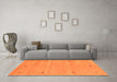 Machine Washable Abstract Orange Contemporary Area Rugs in a Living Room, wshcon951org