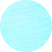 Round Solid Light Blue Modern Rug, con952lblu