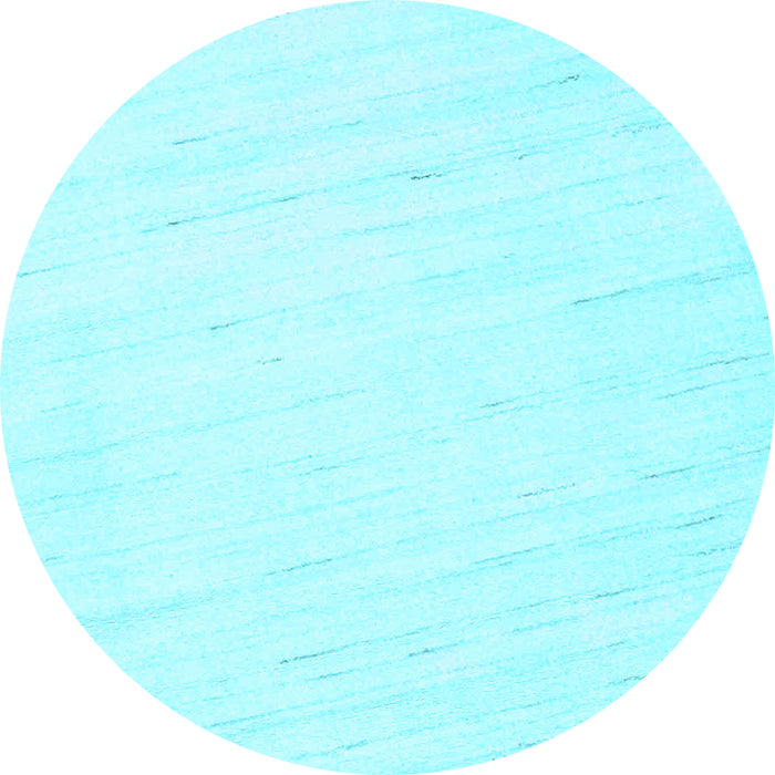 Round Machine Washable Solid Light Blue Modern Rug, wshcon952lblu