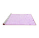 Sideview of Machine Washable Solid Purple Modern Area Rugs, wshcon952pur