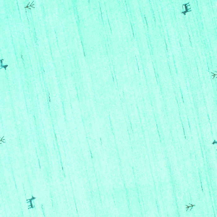 Square Machine Washable Solid Turquoise Modern Area Rugs, wshcon952turq