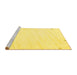 Sideview of Machine Washable Solid Yellow Modern Rug, wshcon952yw