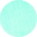 Round Solid Turquoise Modern Rug, con952turq