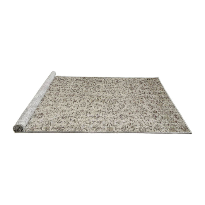 Serging Thickness of Machine Washable Contemporary Desert Sand Beige Rug, wshcon953