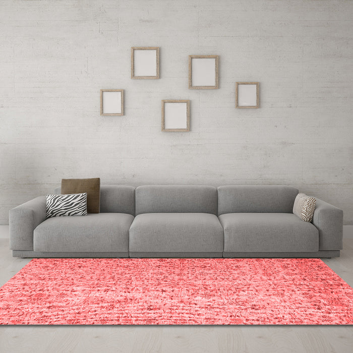 Contemporary Red Washable Rugs