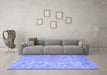 Machine Washable Abstract Blue Contemporary Rug in a Living Room, wshcon953blu