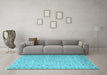 Machine Washable Abstract Light Blue Contemporary Rug in a Living Room, wshcon953lblu