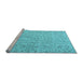 Sideview of Machine Washable Abstract Light Blue Contemporary Rug, wshcon953lblu