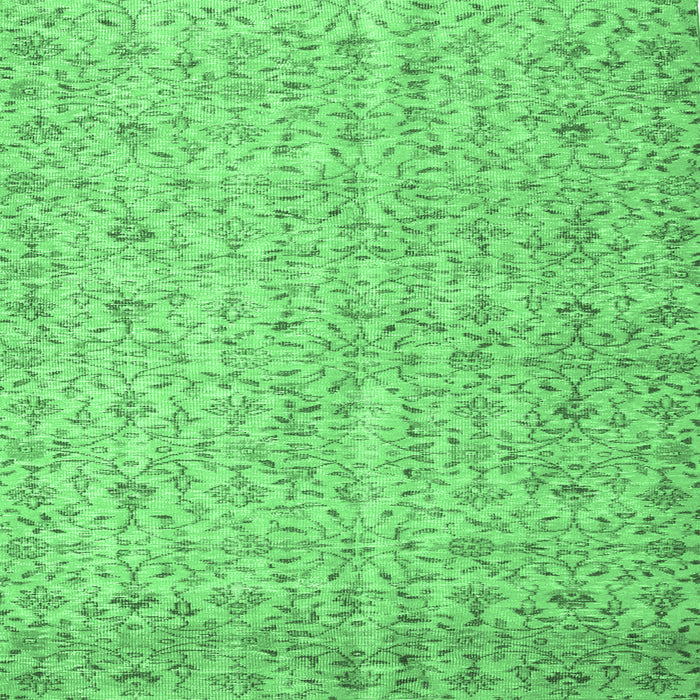 Square Abstract Emerald Green Contemporary Rug, con953emgrn