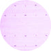 Round Solid Purple Modern Rug, con954pur