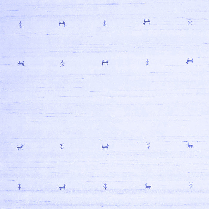 Square Machine Washable Solid Blue Modern Rug, wshcon954blu