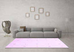 Machine Washable Solid Purple Modern Area Rugs in a Living Room, wshcon954pur