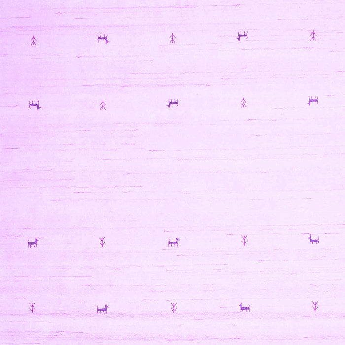 Square Machine Washable Solid Purple Modern Area Rugs, wshcon954pur