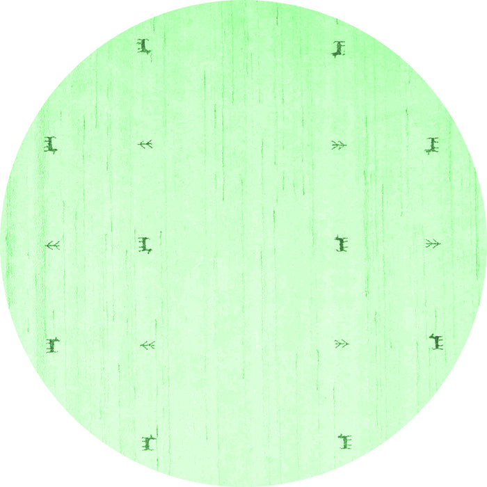 Round Solid Emerald Green Modern Rug, con954emgrn